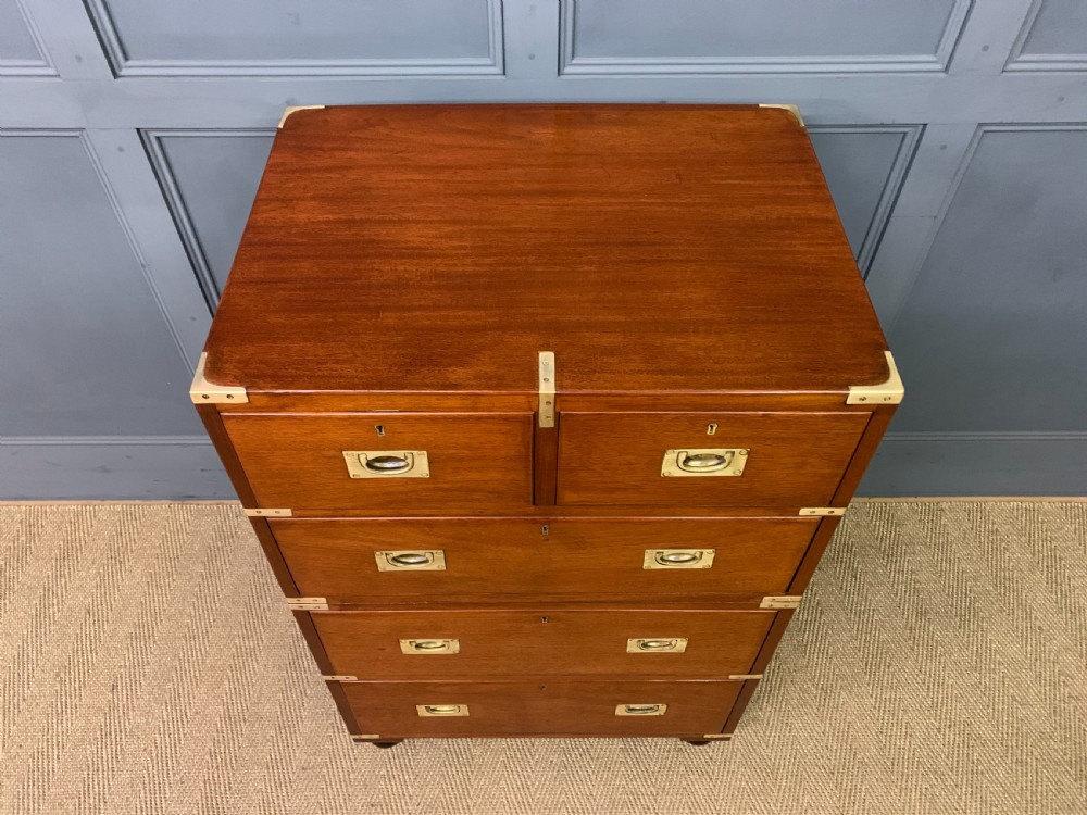 19th Century Walnut Military Chest of Drawers View IV