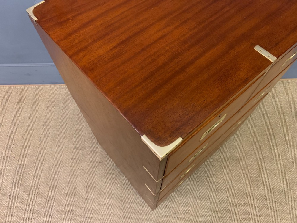 19th Century Walnut Military Chest of Drawers View IX