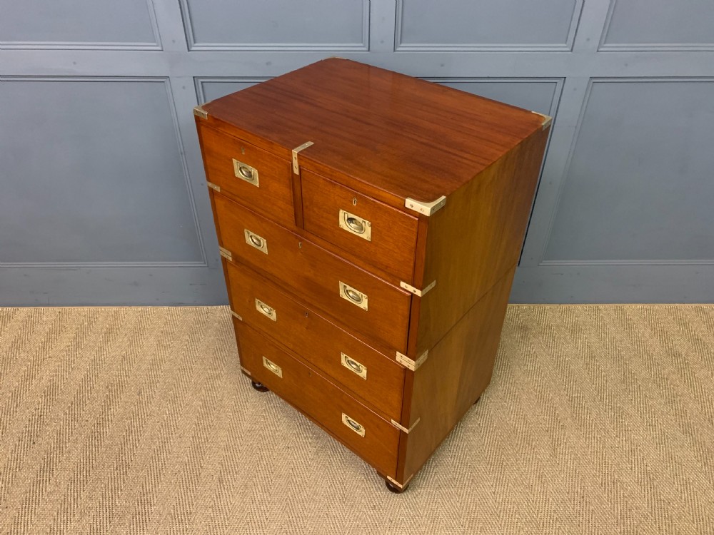 19th Century Walnut Military Chest of Drawers View XI