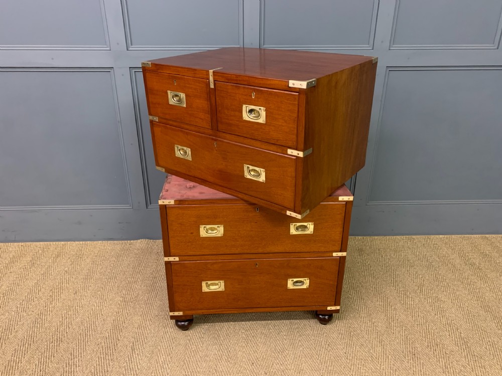 19th Century Walnut Military Chest of Drawers View XIII