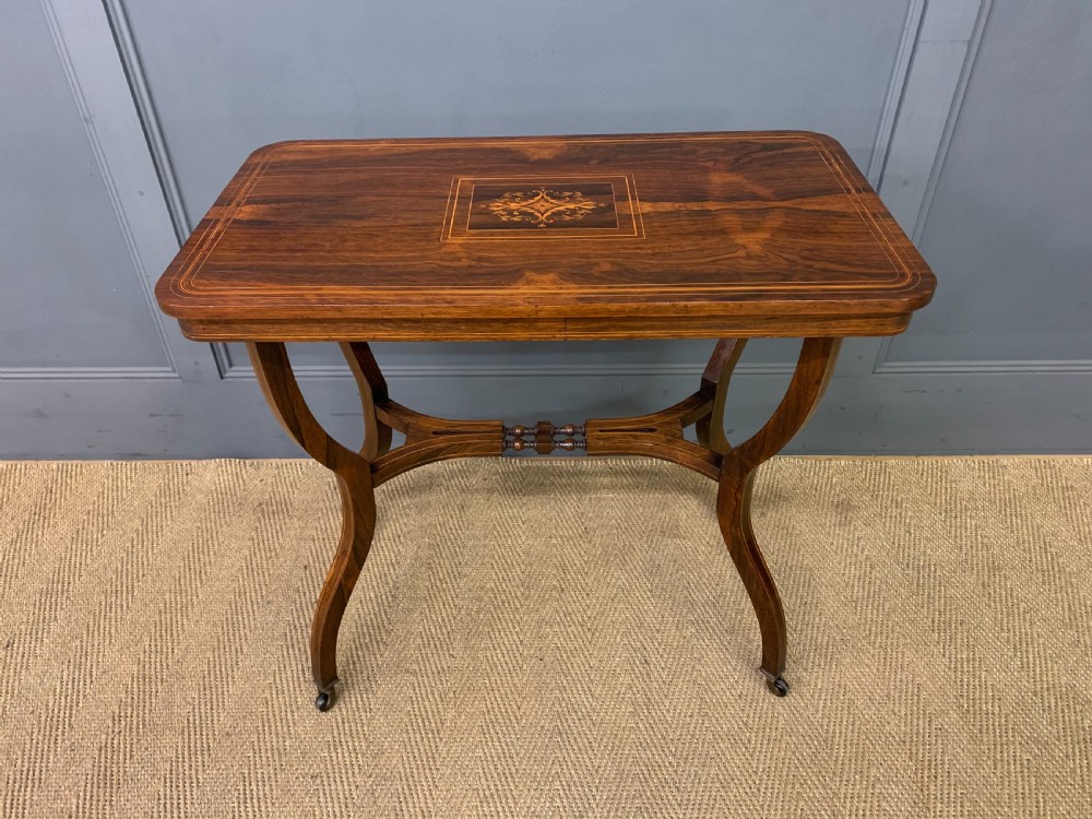 Edwardian Inlaid Rosewood Occasional Table View II