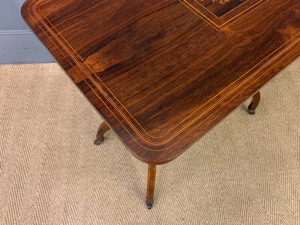 Edwardian Inlaid Rosewood Occasional Table View VI