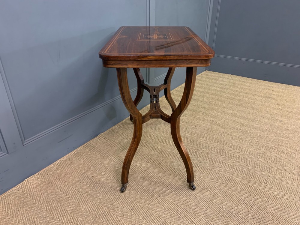 Edwardian Inlaid Rosewood Occasional Table View VII