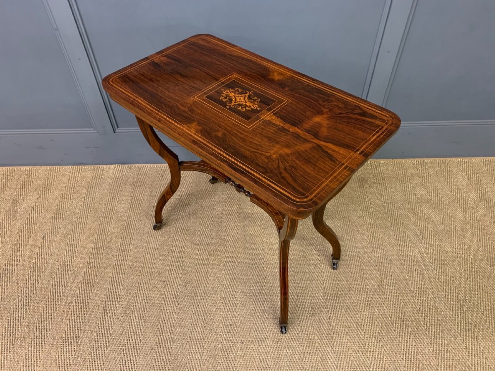 Edwardian Inlaid Rosewood Occasional Table View VIII