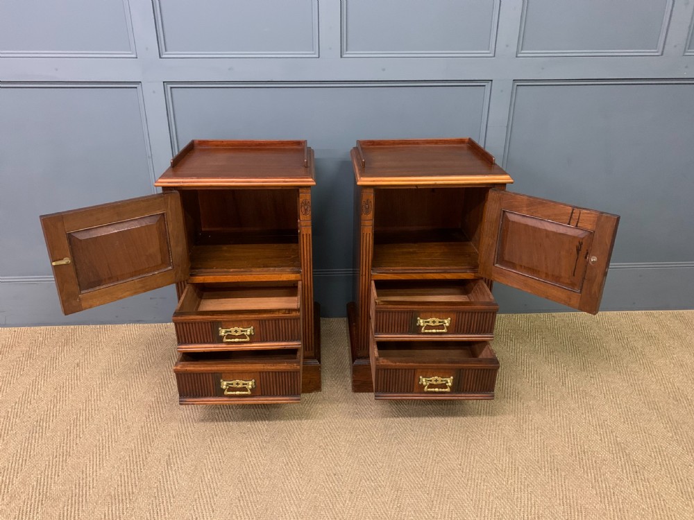 Pair of Victorian Bedside Cupboards View V