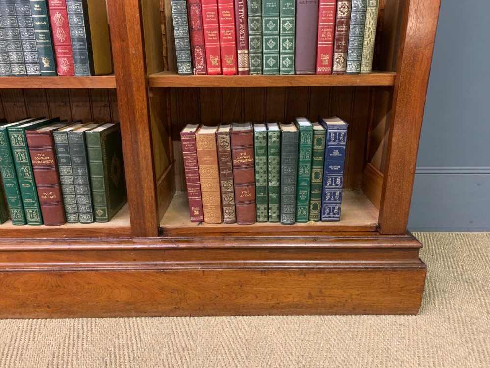 Large Victorian Walnut Open Bookcase View III