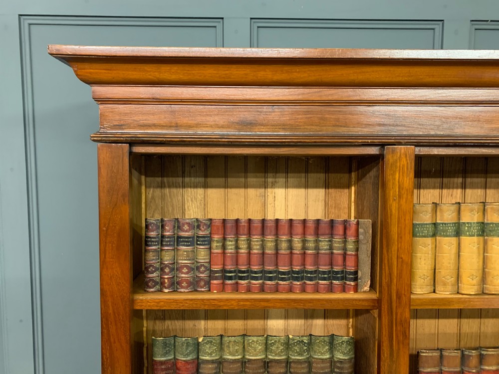 Large Victorian Walnut Open Bookcase View IV