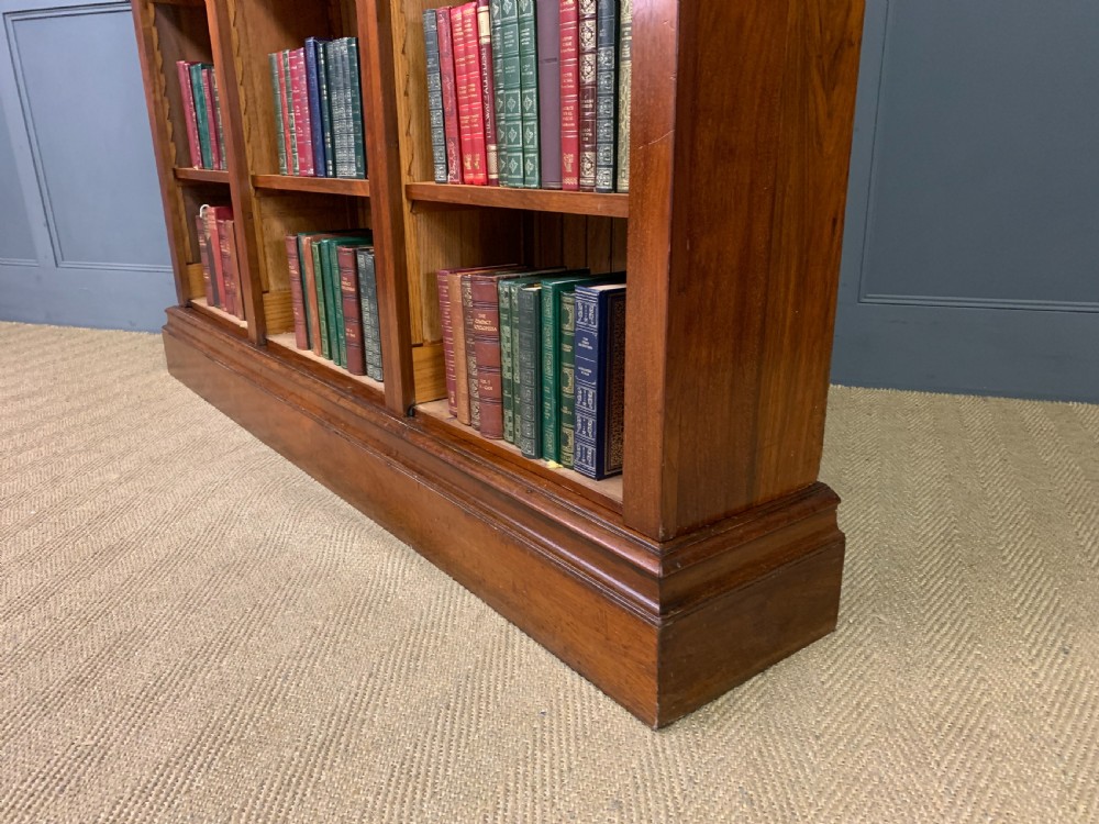 Large Victorian Walnut Open Bookcase View VI