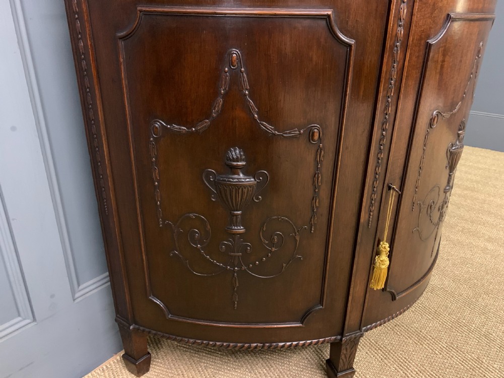 Adams Style Mahogany Demi Lune Commode View VII