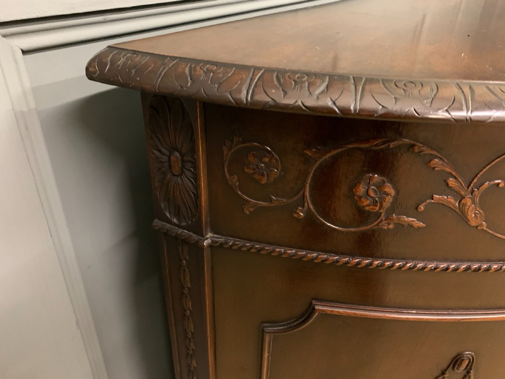 Adams Style Mahogany Demi Lune Commode View VIII
