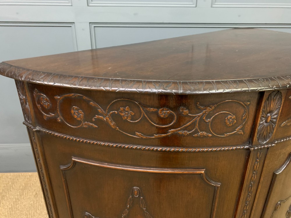 Adams Style Mahogany Demi Lune Commode View XI