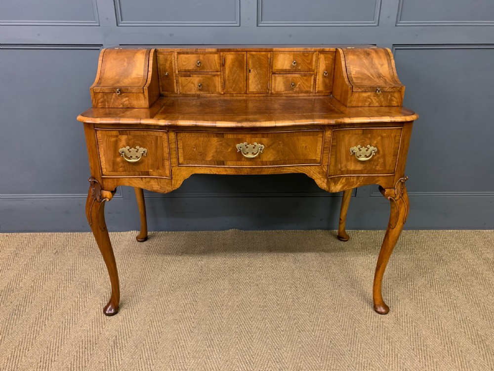 Burr Walnut Carlton House Desk View II