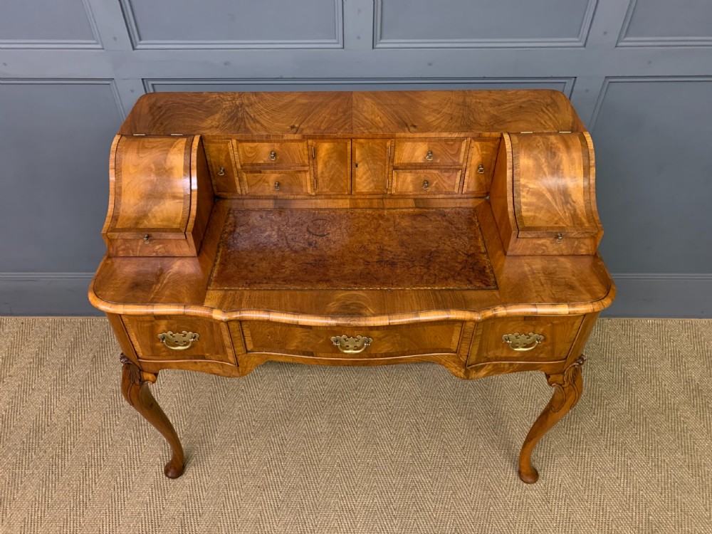 Burr Walnut Carlton House Desk View III