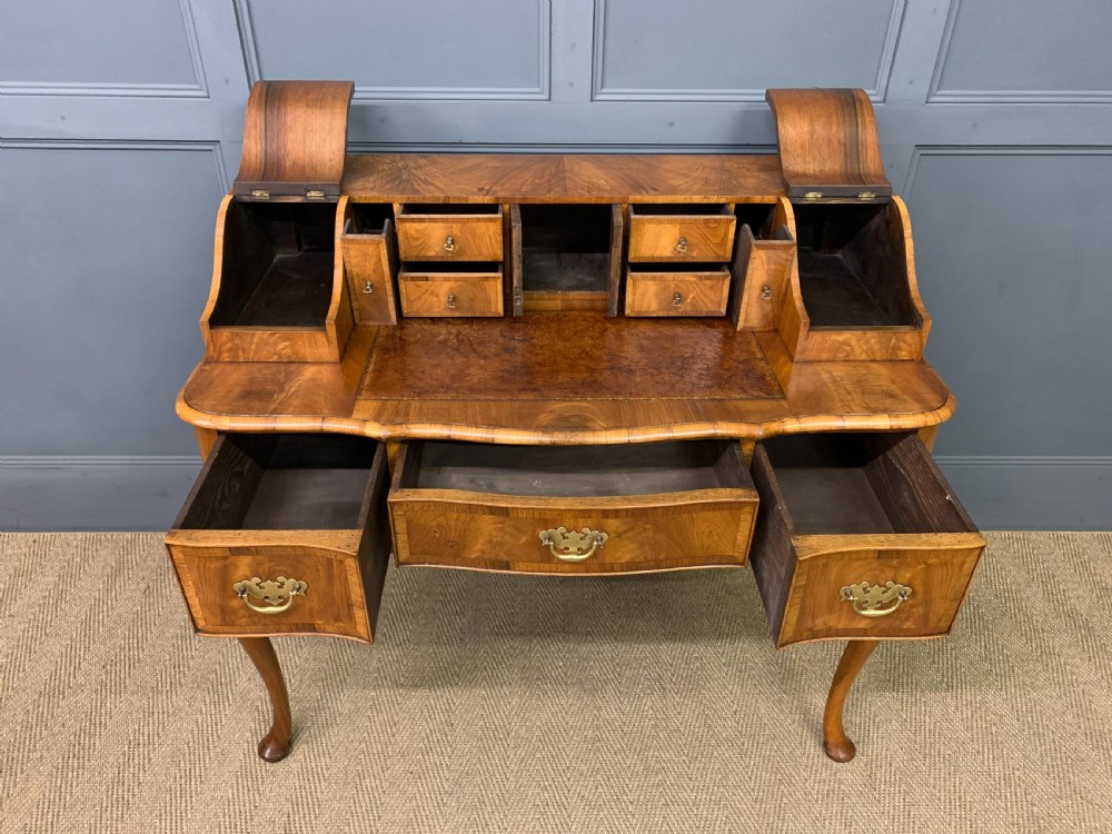 Burr Walnut Carlton House Desk View VIII