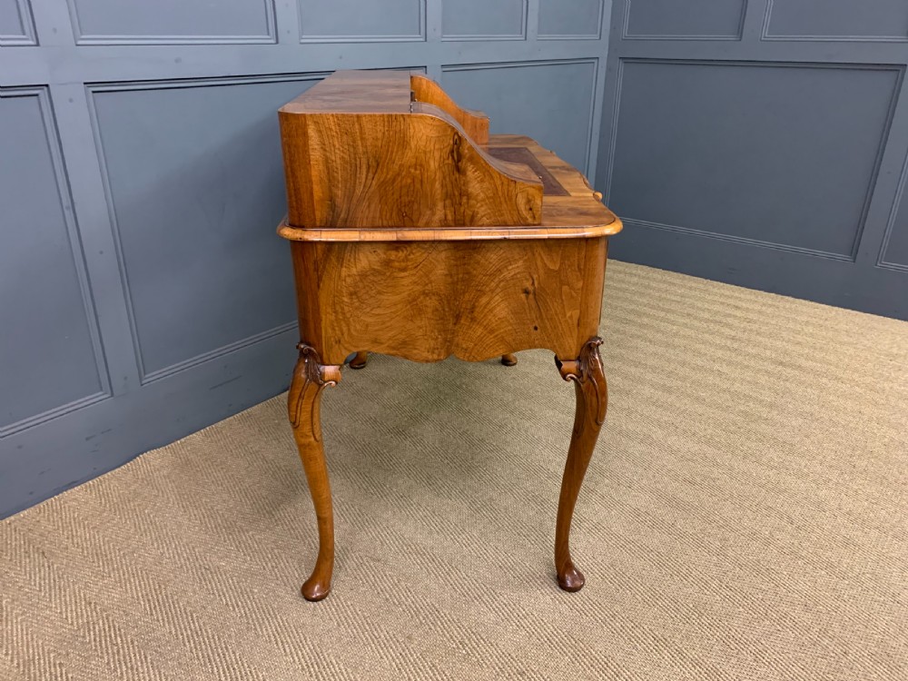 Burr Walnut Carlton House Desk View IX