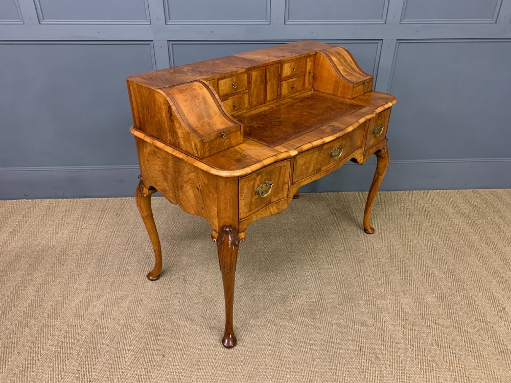 Burr Walnut Carlton House Desk View XIII