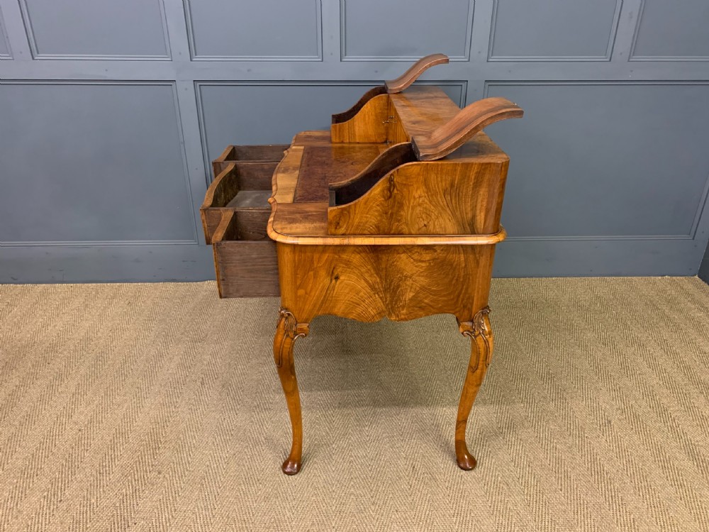 Burr Walnut Carlton House Desk View XV