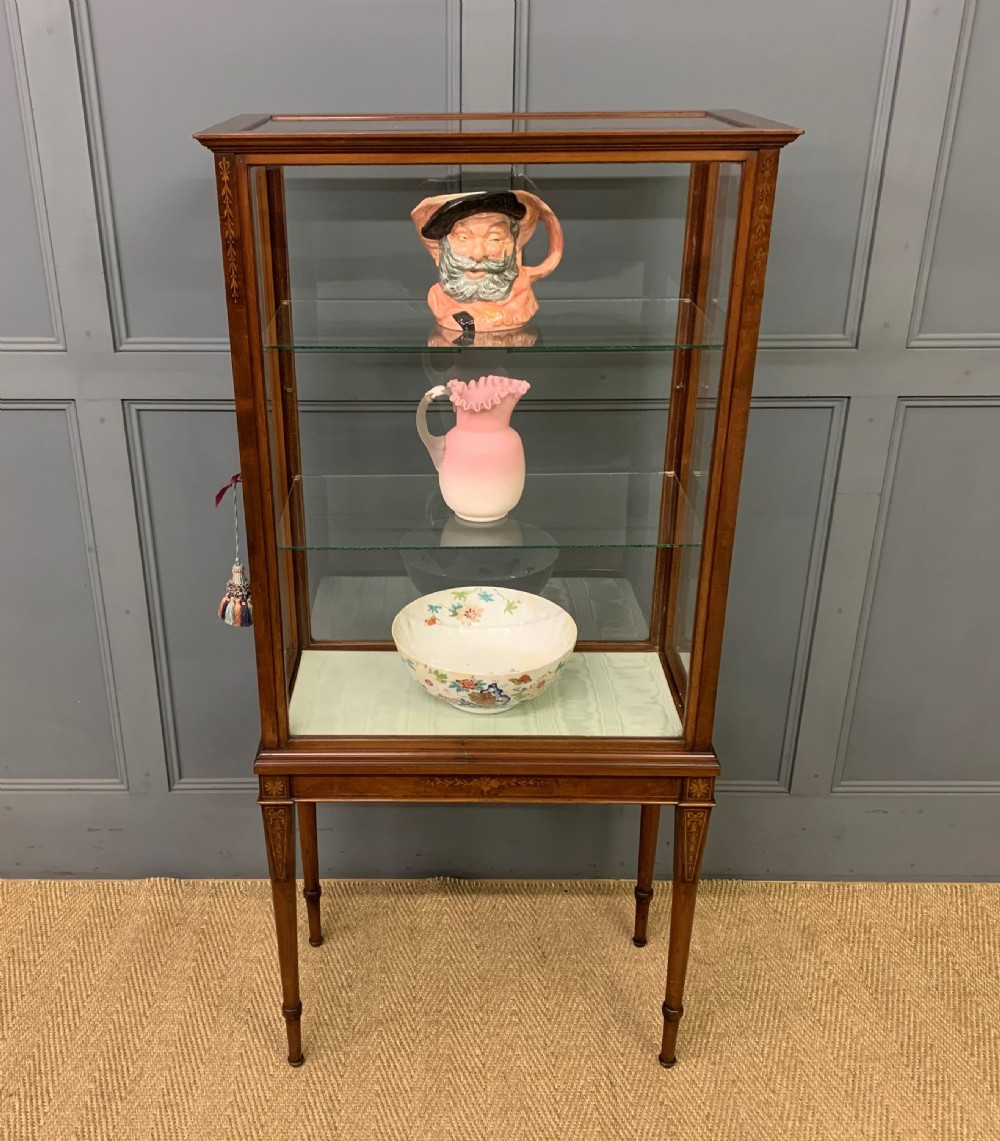 Inlaid Mahogany Display Cabinet
