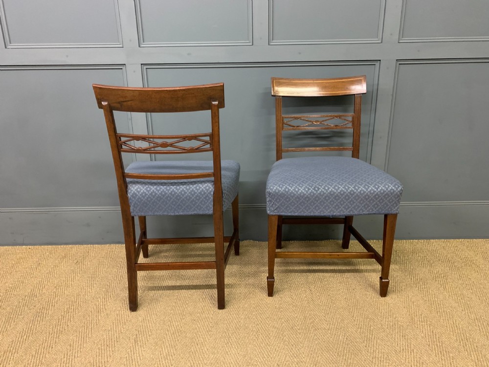 Set of 10 Georgian Inlaid Mahogany Dining Chairs View IV
