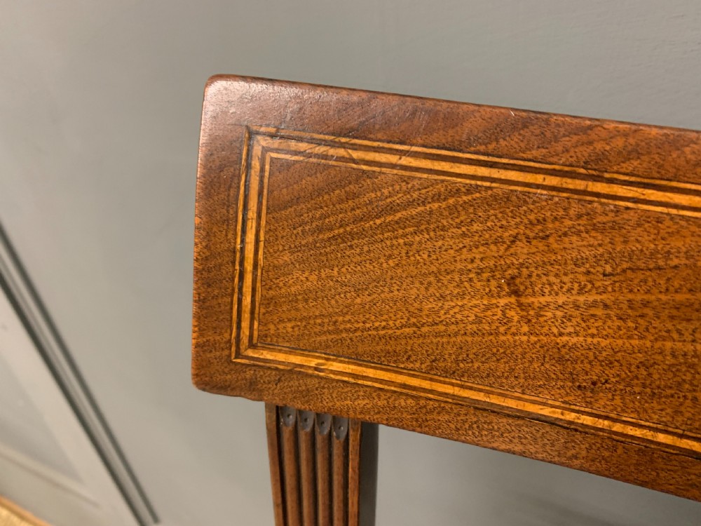 Set of 10 Georgian Inlaid Mahogany Dining Chairs View VII