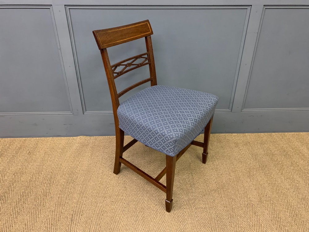 Set of 10 Georgian Inlaid Mahogany Dining Chairs View X