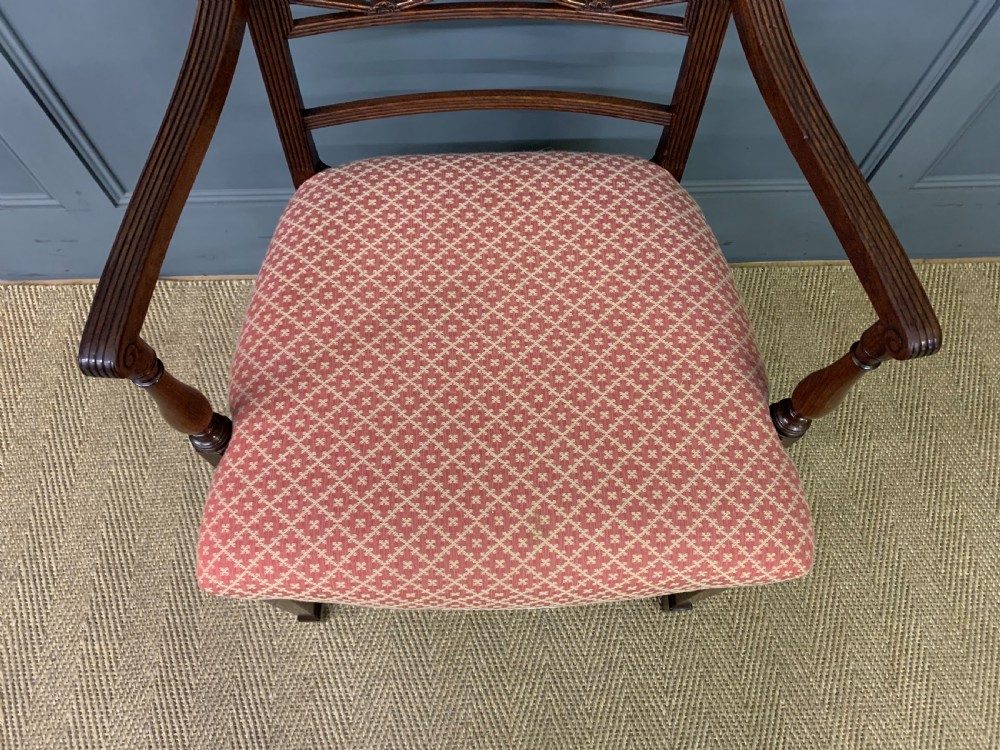 Set of 10 Georgian Inlaid Mahogany Dining Chairs View XV