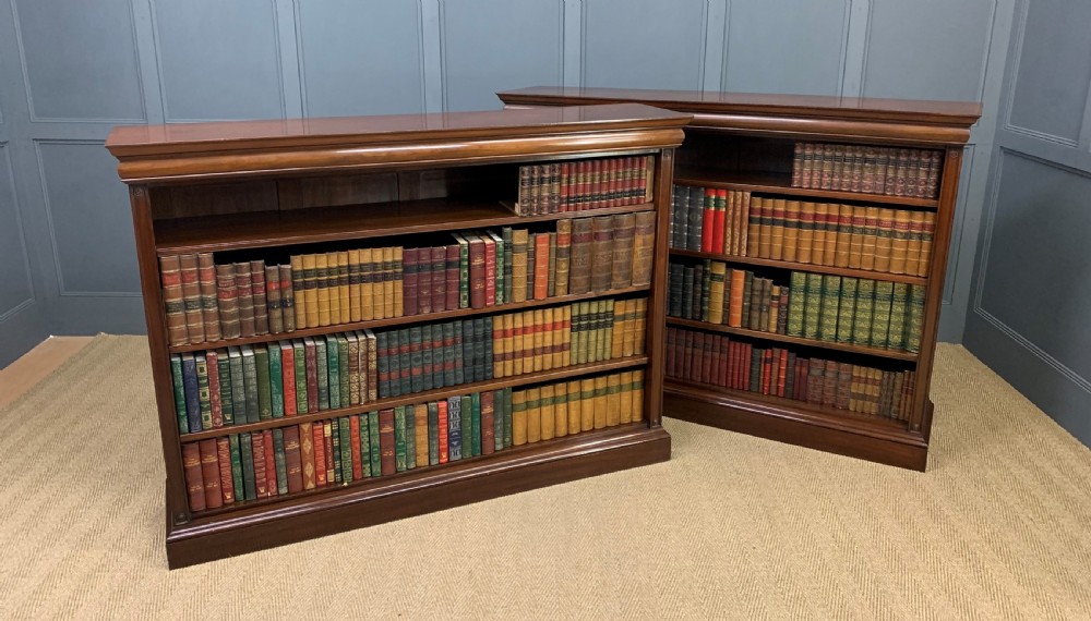 Pair of Mahogany Open Bookcases by Holland and Sons