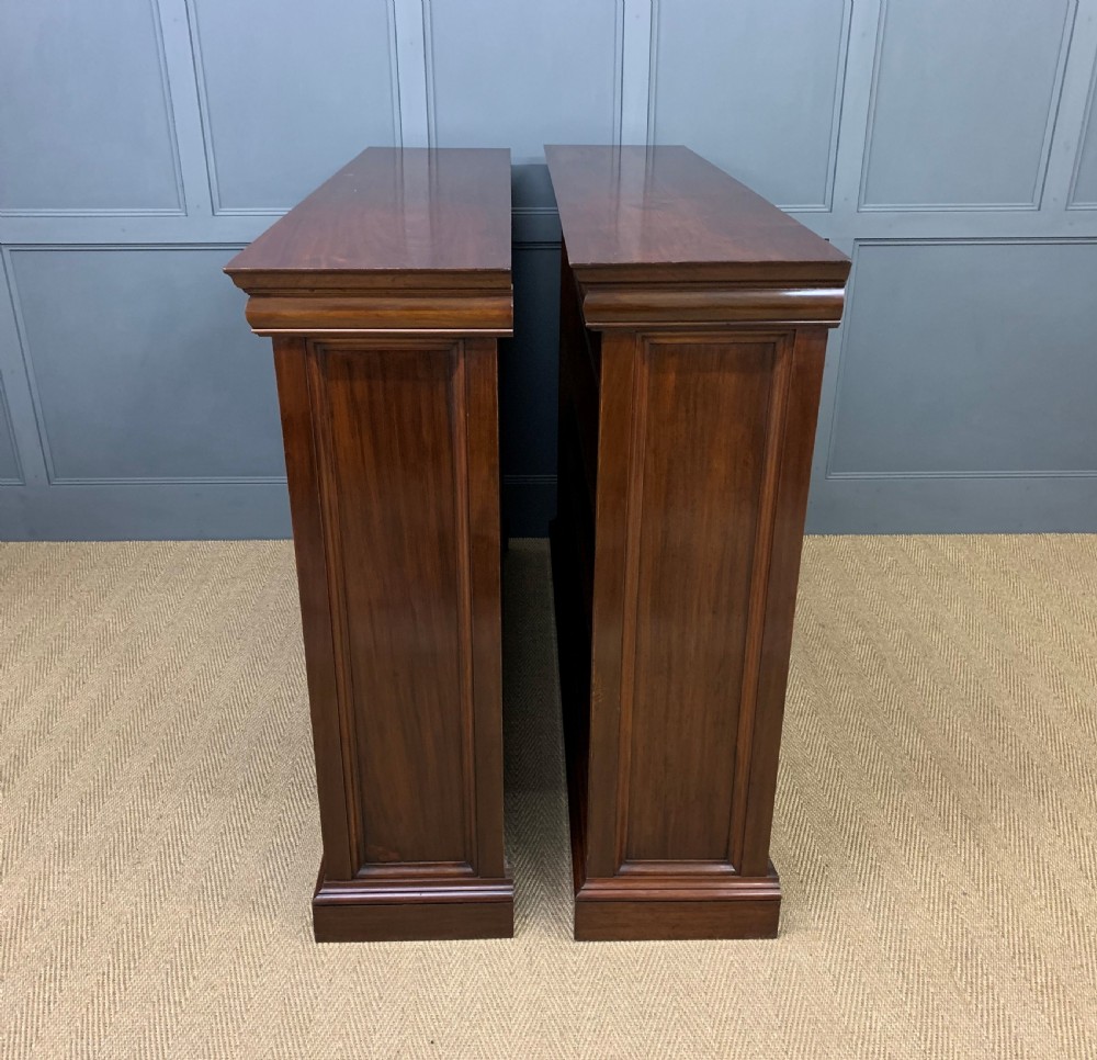 Pair of Mahogany Open Bookcases by Holland and Sons View VII