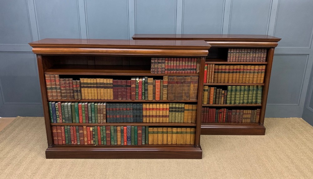 Pair of Mahogany Open Bookcases by Holland and Sons View VIII