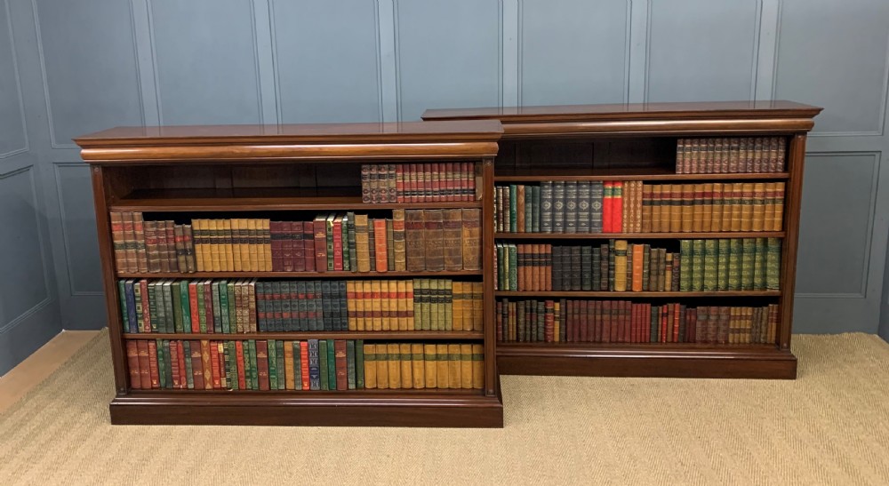Pair of Mahogany Open Bookcases by Holland and Sons View IX