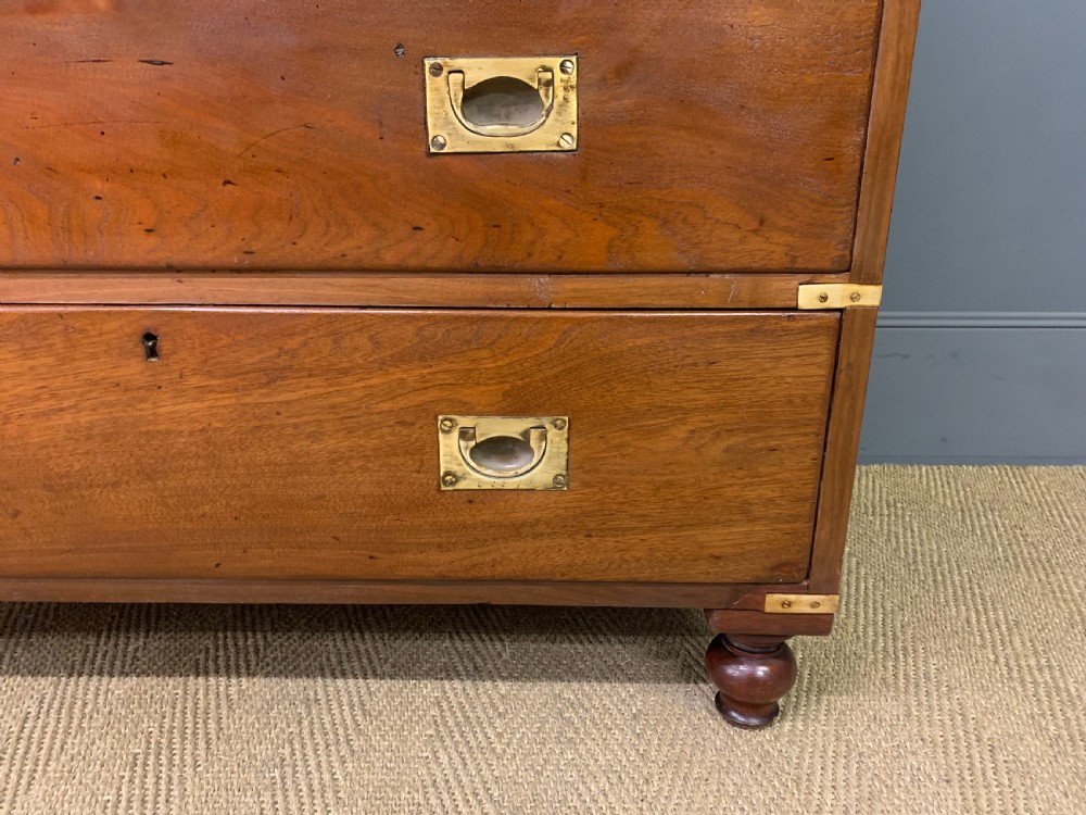 Victorian Walnut Military Chest of Drawers View VI