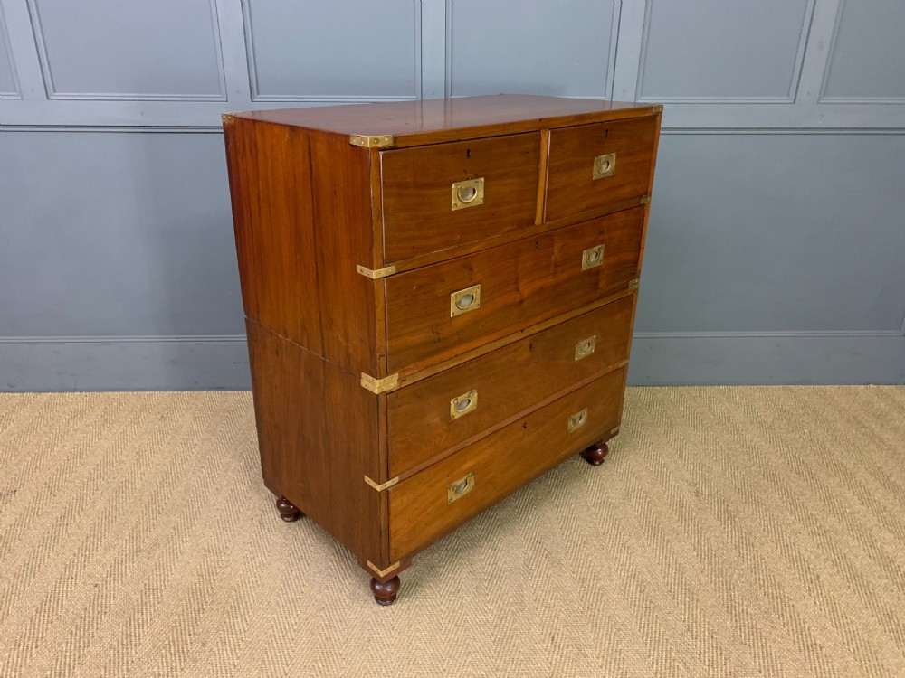 Victorian Walnut Military Chest of Drawers View VII