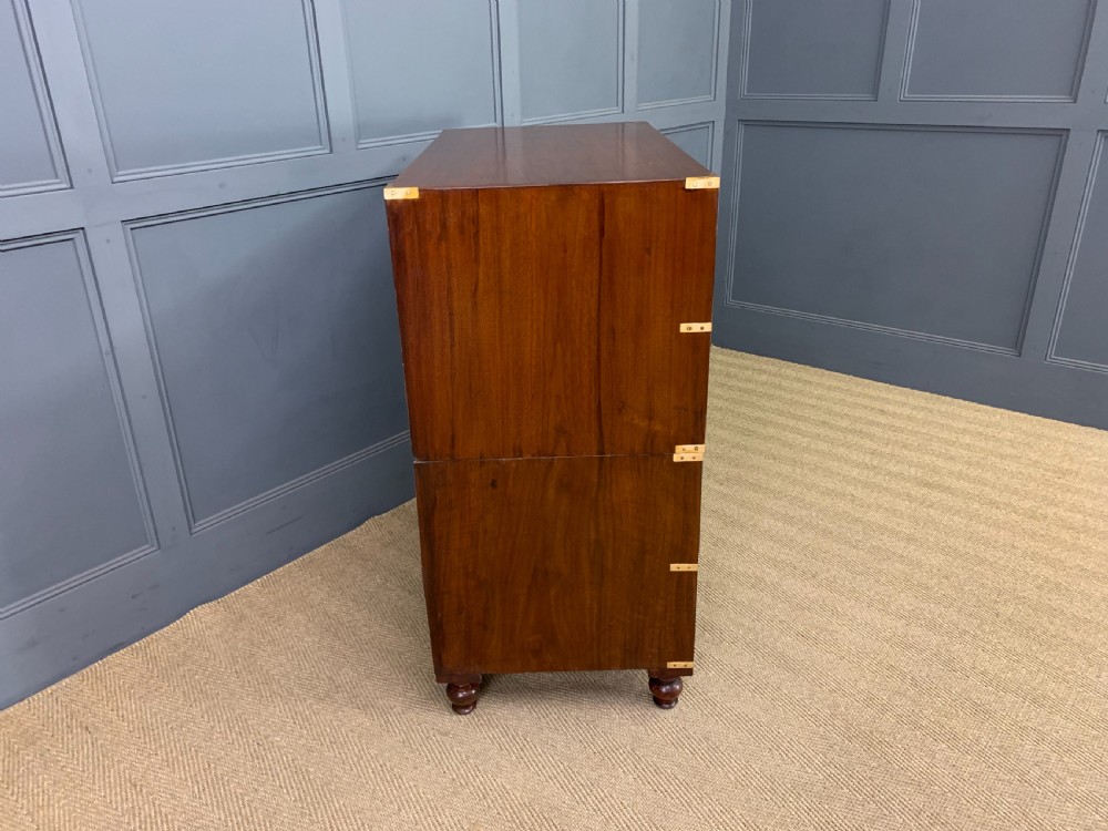 Victorian Walnut Military Chest of Drawers View VIII
