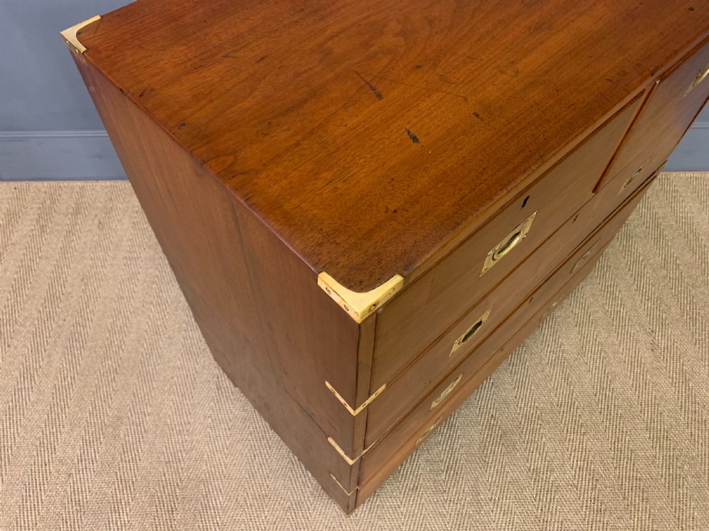 Victorian Walnut Military Chest of Drawers View IX