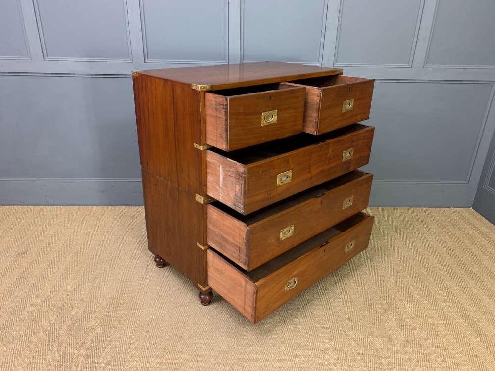 Victorian Walnut Military Chest of Drawers View XI