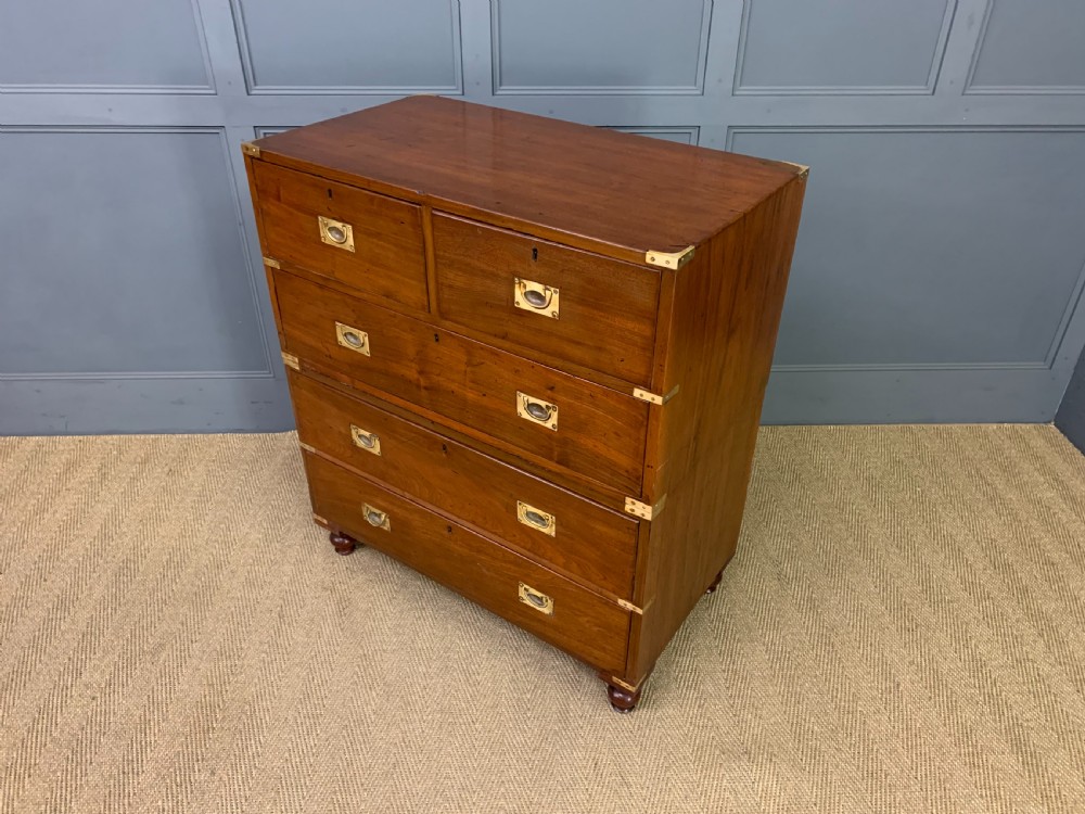 Victorian Walnut Military Chest of Drawers View XII