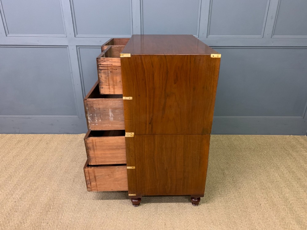 Victorian Walnut Military Chest of Drawers View XIII