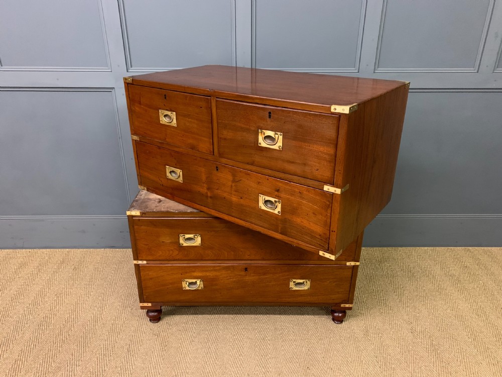 Victorian Walnut Military Chest of Drawers View XIV