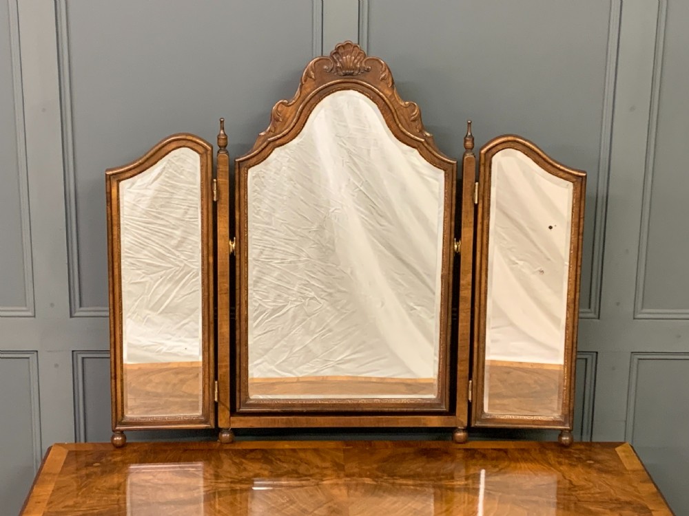 Burr Walnut Dressing Table and Stool View V