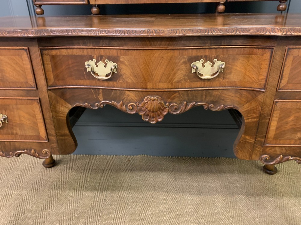 Burr Walnut Dressing Table and Stool View IX
