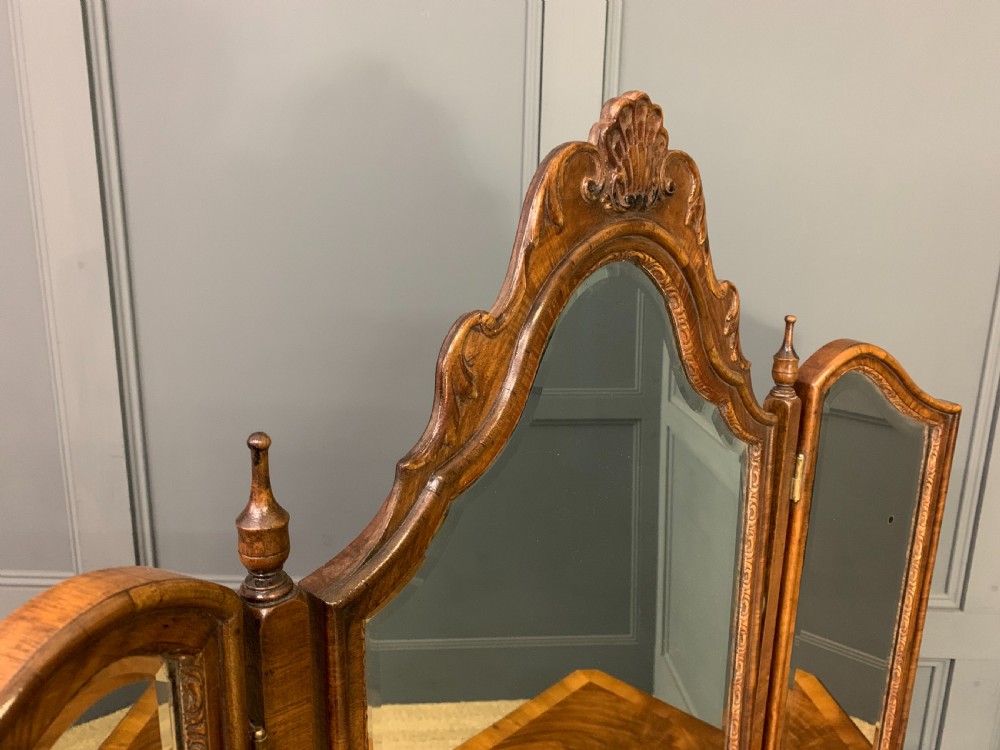 Burr Walnut Dressing Table and Stool View XVI
