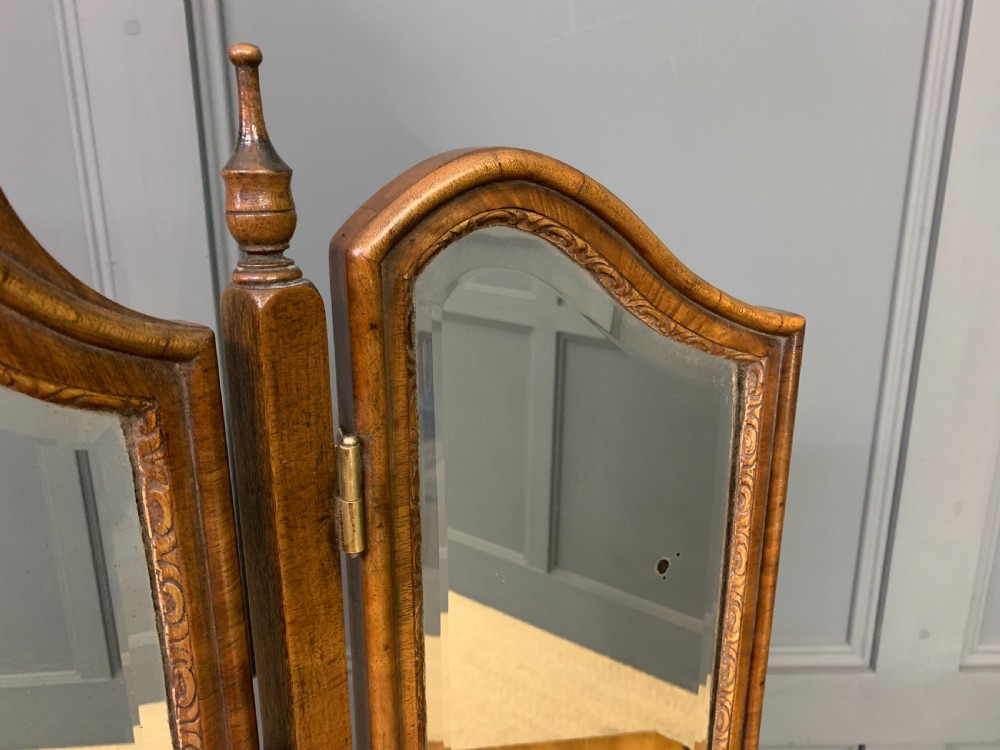 Burr Walnut Dressing Table and Stool View XVII