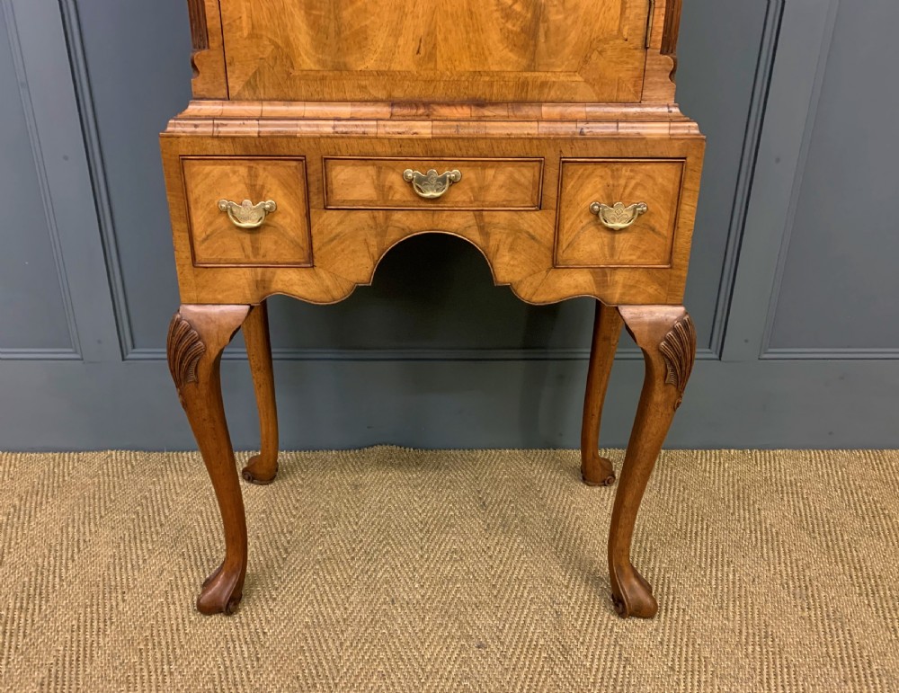Burr Walnut Cupboard on Stand View III