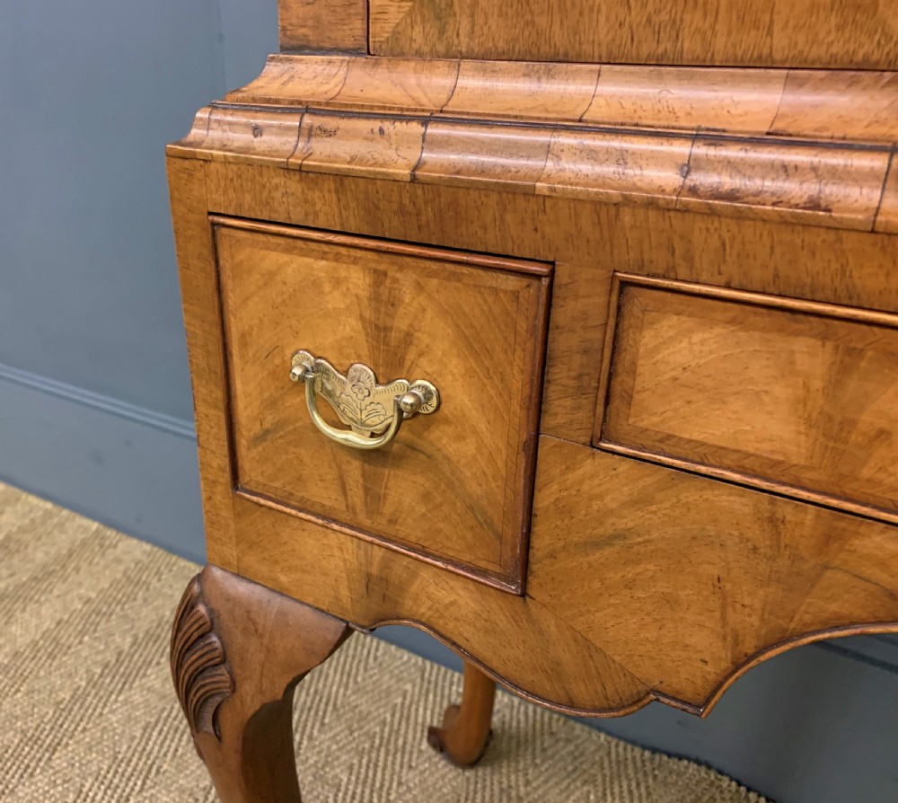 Burr Walnut Cupboard on Stand View IX