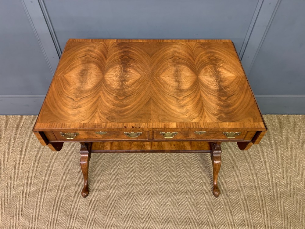 Burr Walnut Sofa Table View IV