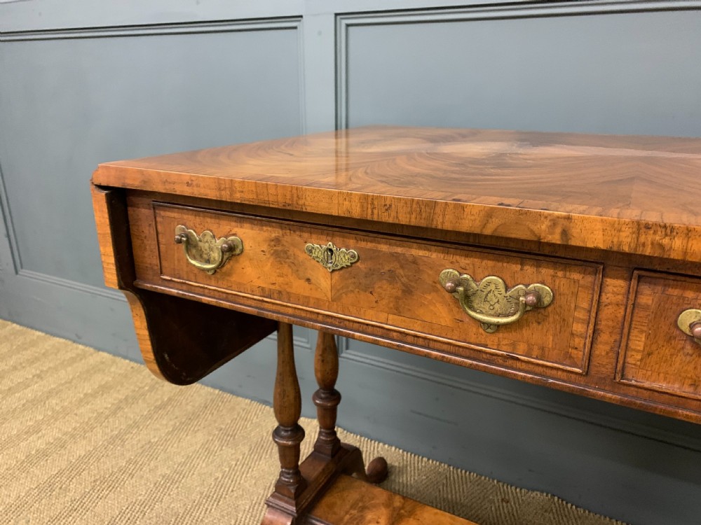 Burr Walnut Sofa Table View V