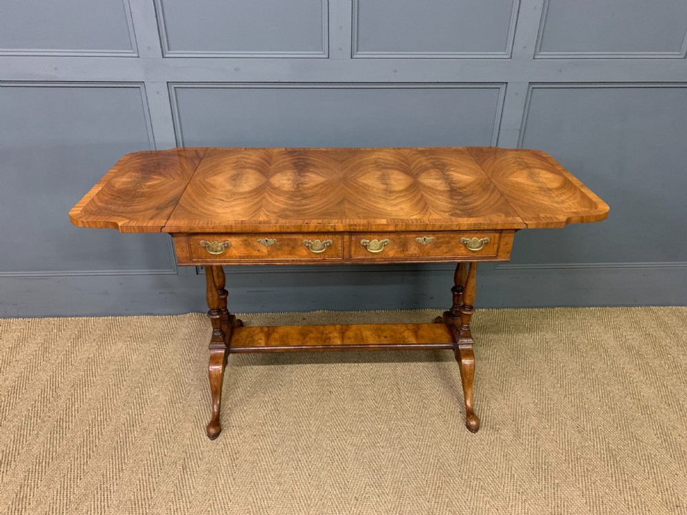 Burr Walnut Sofa Table View VIII
