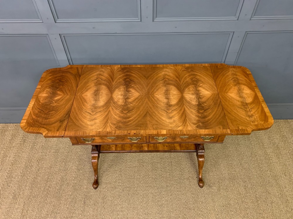 Burr Walnut Sofa Table View IX