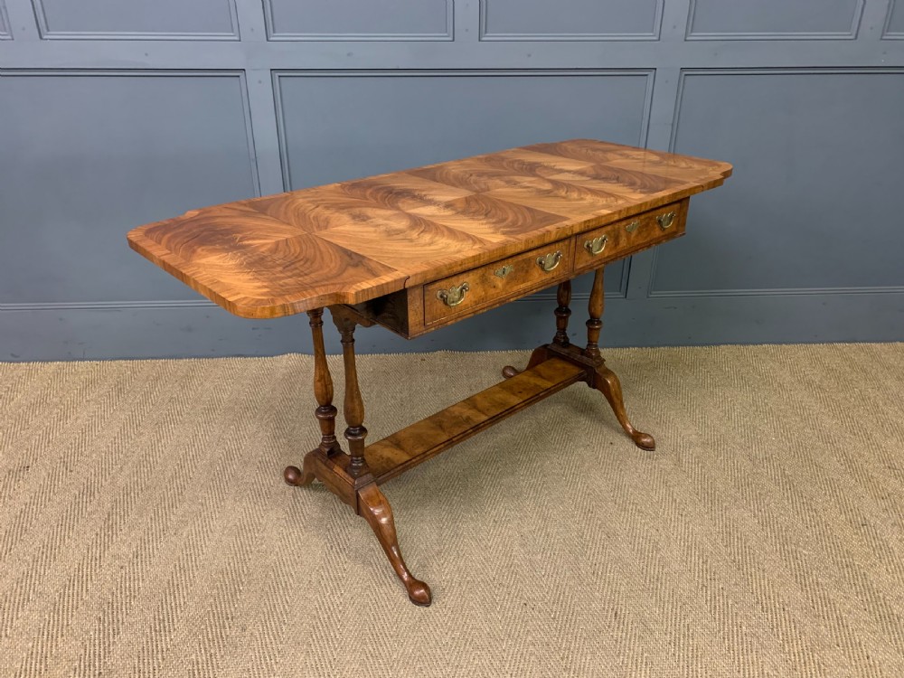 Burr Walnut Sofa Table View X