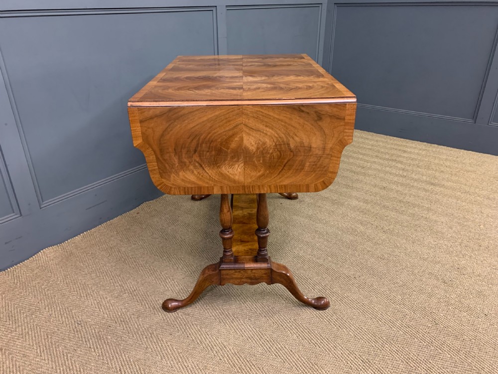 Burr Walnut Sofa Table View XIII